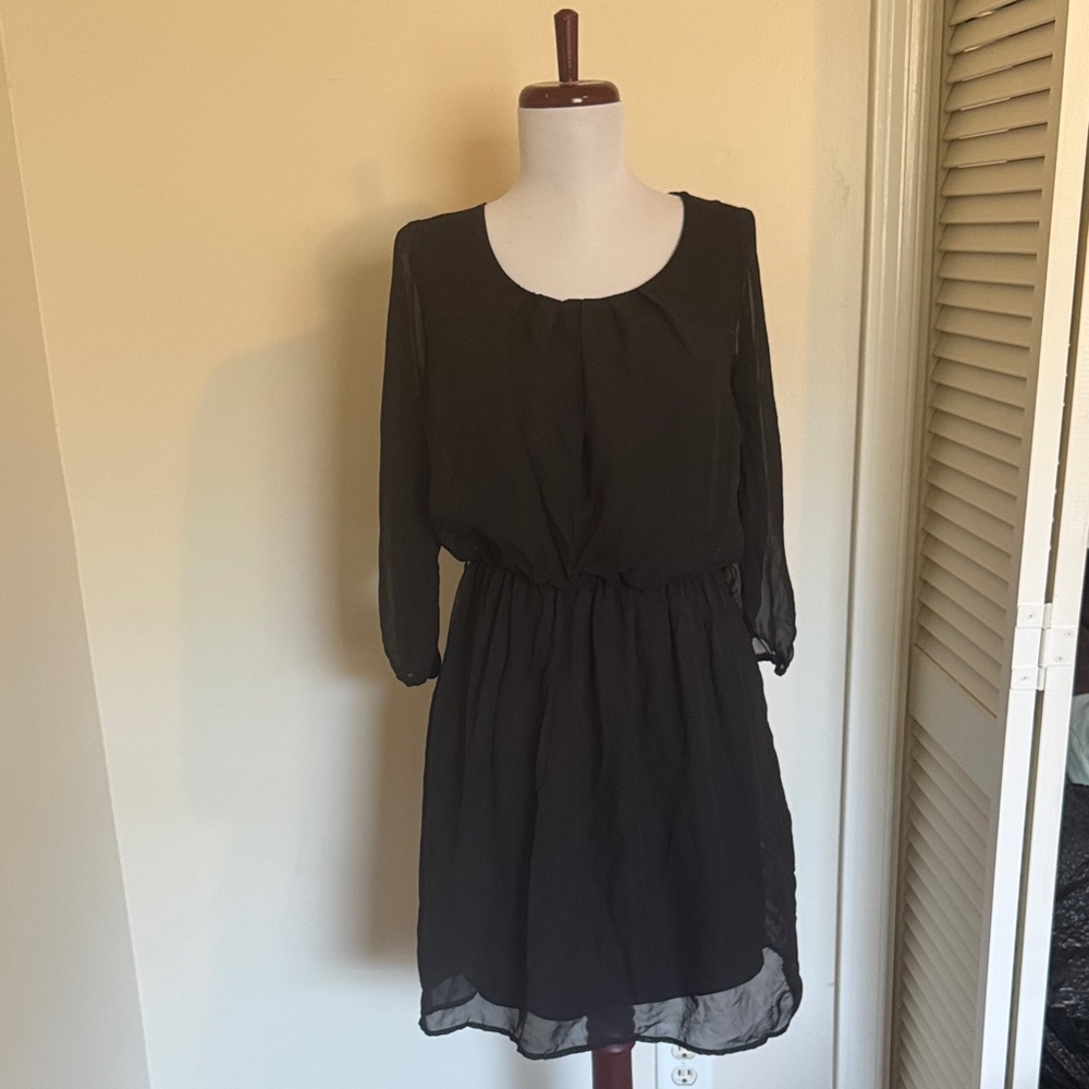 AGB Black Long Sleeve Dress